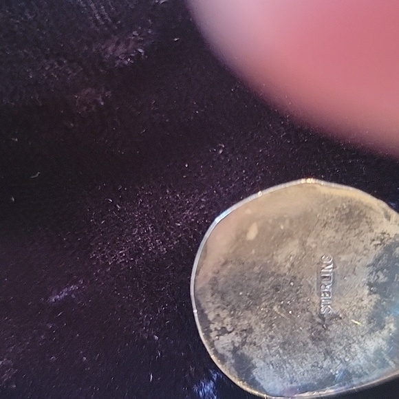 Sterling silver & Lapis Lazuli blue and silver post style - Picture 4 of 7